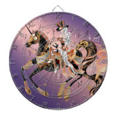 Steampunk Mechanisches Pferd & Lady Dartboard Dartscheibe (vorne)
