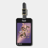 Steampunk Mechanisches Pferd & Lady Gepäckstück Gepäckanhänger (Vorderseite vertikal)