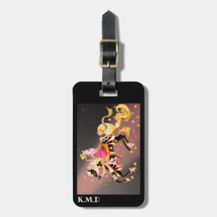 Steampunk Mechanisches Pferd & Lady Gepäckstück Gepäckanhänger