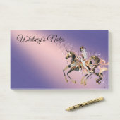 Steampunk Mechanisches Pferd & Lady Lavender Post-it Klebezettel (Auf Schreibtisch)