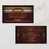 Steampunk, Messing an der Marroonanlage, Monogramm Visitenkarte (Vorne/Hinten)