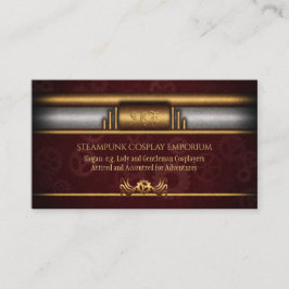 Steampunk, Messing an der Marroonanlage, Monogramm Visitenkarte