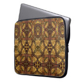 Steampunk Messing-und Kupfer-Gänge Laptopschutzhülle (Vorderseite Links)