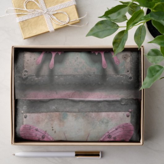 Steampunk Metal Butterfly Decoupage Seidenpapier (Geschenk)