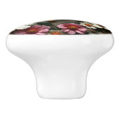 Steampunk Metal Flowers, Gears and Diamonds Keramikknauf (Seitenansicht)