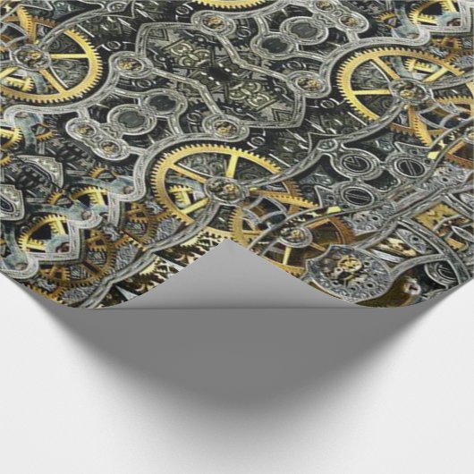 Steampunk Metall übersetzt Packpapier (Ecke)