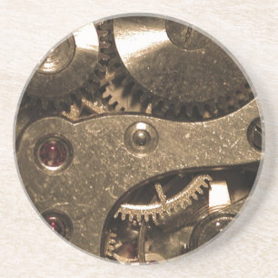 Steampunk-Metall-Uhrwerk-Zahnräder Getränkeuntersetzer