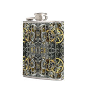 Steampunk Metallgänge Flachmann (Links)