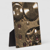 Steampunk-Metalluhr-Getriebe Fotoplatte (Seite)