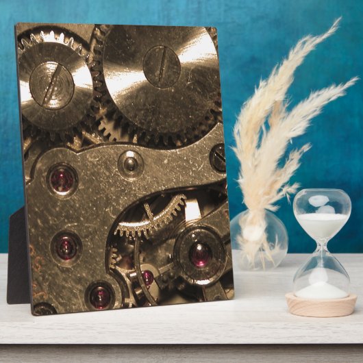 Steampunk-Metalluhr-Getriebe Fotoplatte (Seite)