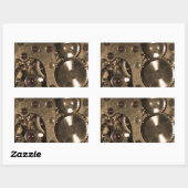 Steampunk-Metalluhr-Getriebe Rechteckiger Aufkleber (Blatt)