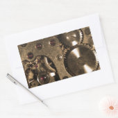 Steampunk-Metalluhr-Getriebe Rechteckiger Aufkleber (Umschlag)