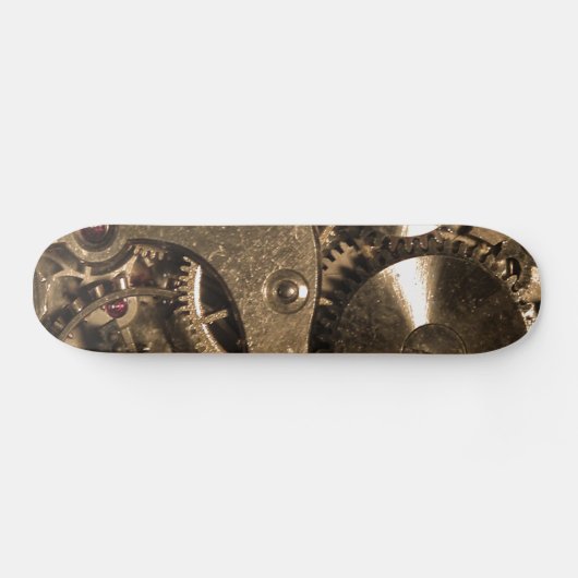 Steampunk-Metalluhr-Getriebe Skateboard (Horizontal)