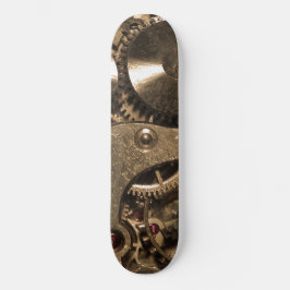 Steampunk-Metalluhr-Getriebe Skateboard