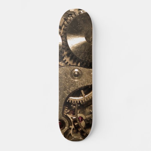 Steampunk-Metalluhr-Getriebe Skateboard (Vorderseite)