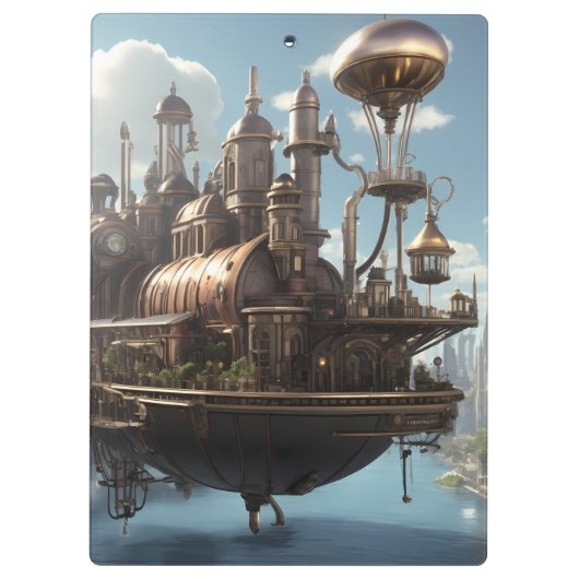 Steampunk Metropolis | Klemmbrett (Rückseite)