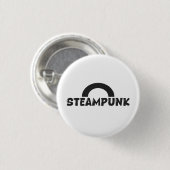 Steampunk Minimalist Design Button (Vorne & Hinten)