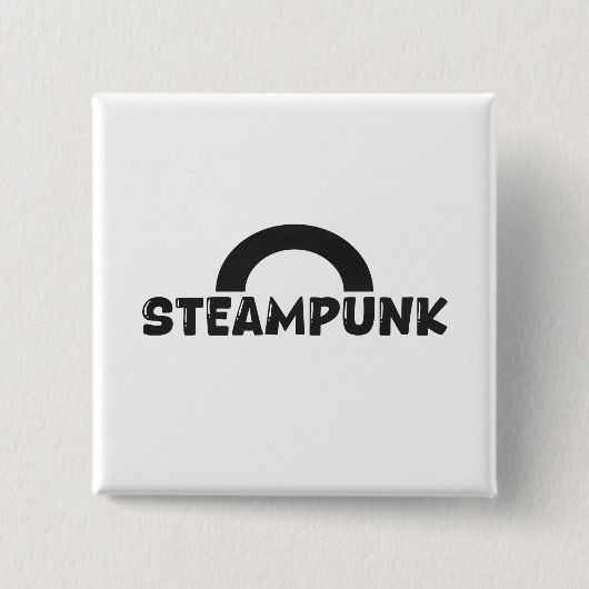 Steampunk Minimalist Design Button (Vorderseite)