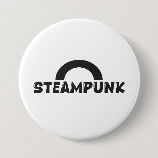 Steampunk Minimalist Design Button (Vorderseite)