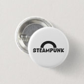 Steampunk Minimalist Design Knopf Button (Vorne & Hinten)