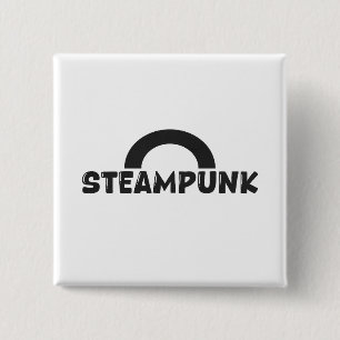 Steampunk Minimalist Design Knopf Button