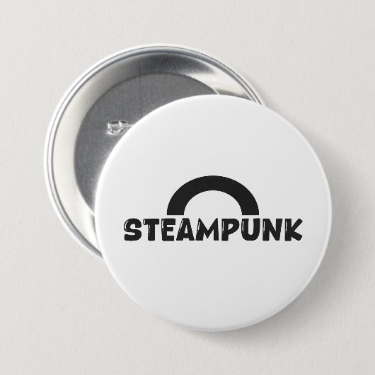 Steampunk minimalist Design Knopf Button (Vorne & Hinten)