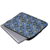 Steampunk mit Ladys Hats auf Blue Denim Laptopschutzhülle (Vorne Knopf)