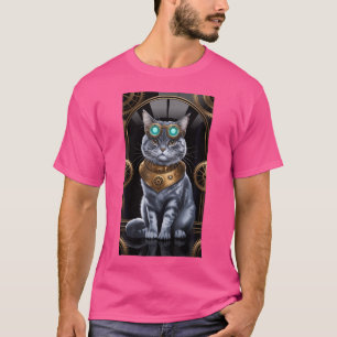 Steampunk Mittelalterliche Fantasie Katzenkultur V T-Shirt