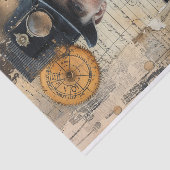 Steampunk Mixed Media mit Viktorianischem Mann Seidenpapier (Ausschnitt)