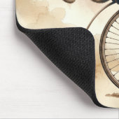 Steampunk Monkey Riding a Penny-farthing Bike Mousepad (Ecke)