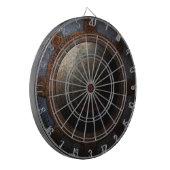 Steampunk Moon Clock Time Metal Gears Dartscheibe (Vorderseite Links)