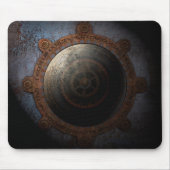 Steampunk Moon Clock Time Metal Gears Mousepad (Vorne)