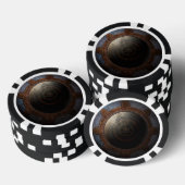 Steampunk Moon Clock Time Metal Gears Pokerchips (Stapel)