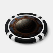 Steampunk Moon Clock Time Metal Gears Pokerchips (Einzeln)