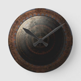 Steampunk Moon Clock Time Metal Gears Runde Wanduhr