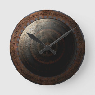 Steampunk Moon Clock Time Metal Gears Runde Wanduhr