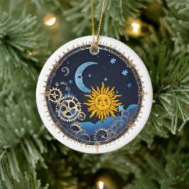 Steampunk Moon & Sun Ornament