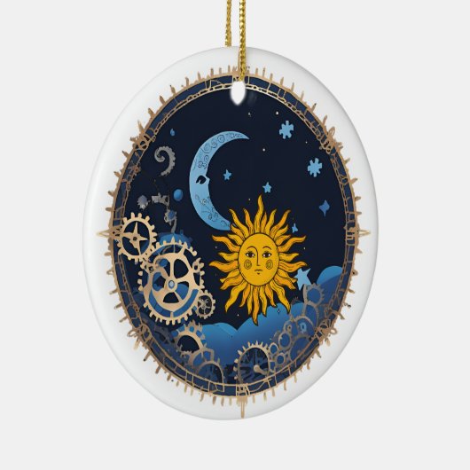 Steampunk Moon & Sun Ornament (Rechts)