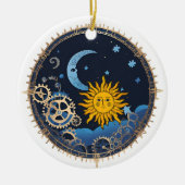 Steampunk Moon & Sun Ornament (Vorne)