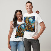 Steampunk Moon T - Shirt Fantasy Gears Artworks (Unisex)