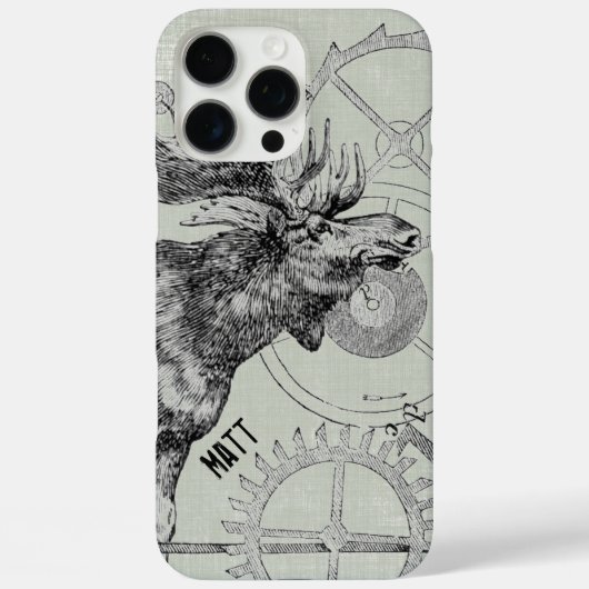 Steampunk Moose Wildlife Case-Mate iPhone Hülle (Rückseite)