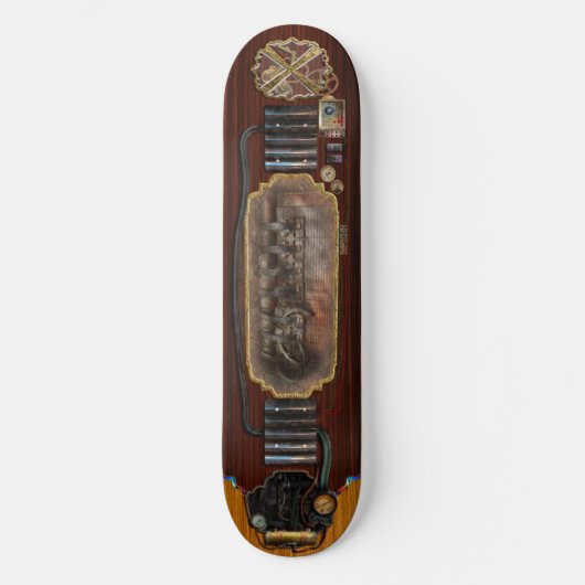 Steampunk - motorisiert skateboard (Vorderseite)