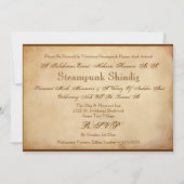 Steampunk-Mottoparty Einladung (Rückseite)