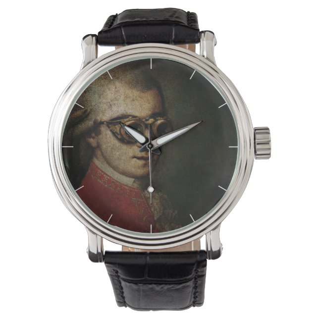 Steampunk Mozart Armbanduhr (Vorderseite)