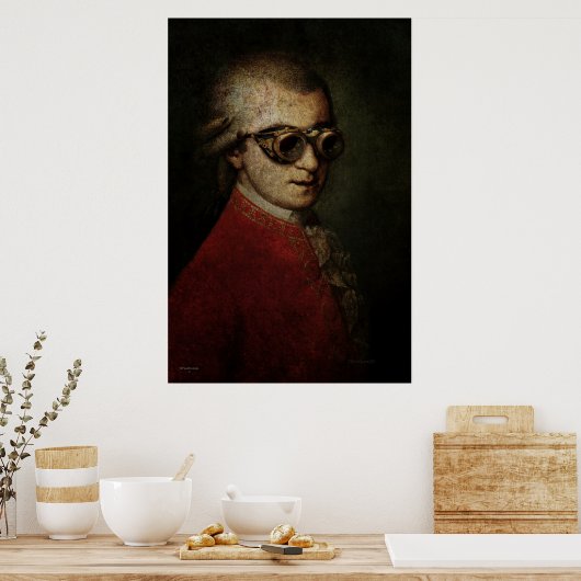 Steampunk Mozart Poster (Küche)