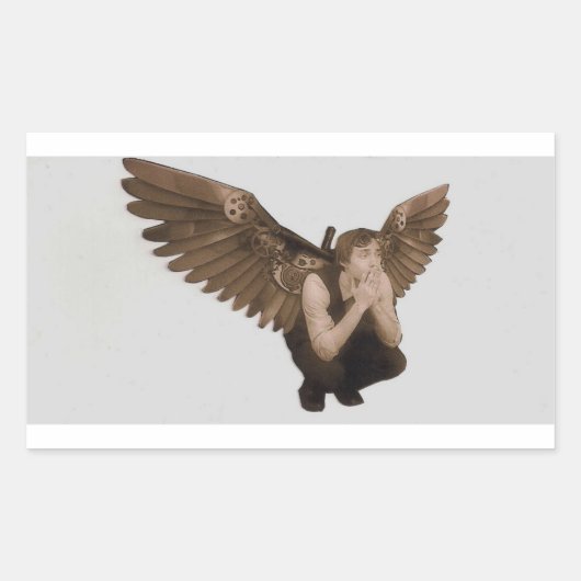 Steampunk-Muse-Sticker Rechteckiger Aufkleber (Vorderseite)