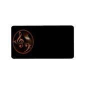 Steampunk Music Design Labels (Medium) Adressaufkleber (Vorne)