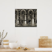 Steampunk Music Factory Poster (Küche)