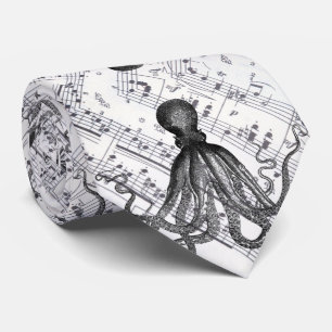 steampunk music nautical marine vintage octopus krawatte