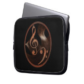 Steampunk Musikentwurfs-Laptophülse Laptopschutzhülle (Vorderseite Links)